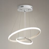 ŻYRANDOL LAMPA LED WISZĄCA BIAŁA NOWOCZESNY DO SALONU GLAMOUR 30W 4500K