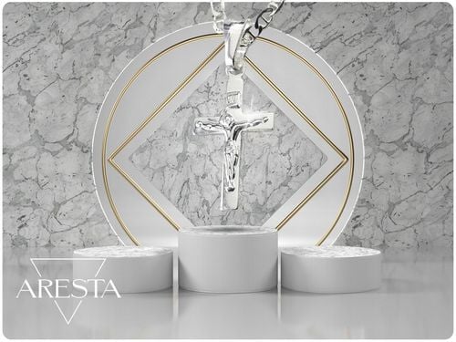 ŁAŃCUSZEK Z KRZYŻYKIEM KRZYŻ SREBRNY 925 DŁUGOŚĆ 55cm SPLOT GUCCI PUDEŁKO na Arena.pl