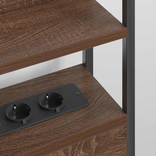 Zagłówek z półką Brązowy dąb 150 cm Materiał drewnopochodny na Arena.pl