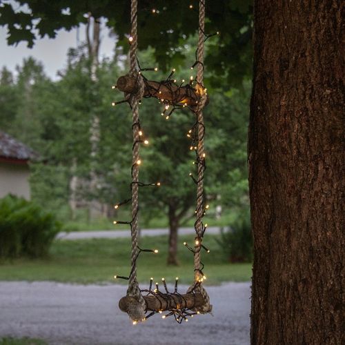 Lampki choinkowe LED 160 diod 11,2m na baterie Timer Białe Ciepłe IP44 na Arena.pl