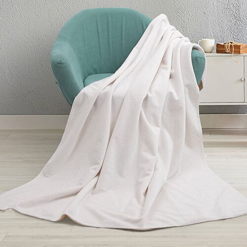 Kocyk z mikrofibry i polaru arktycznego do sublimacji - khaki 152 x 203 cm na Arena.pl