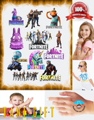 Duży Zestaw Mega Tatuaży zmywalnych Fortnite