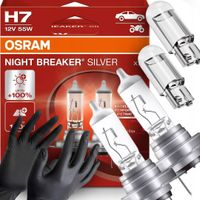 Żarówki Osram H7 Night Breaker Silver +100% W5W Led Clear Rękawiczki