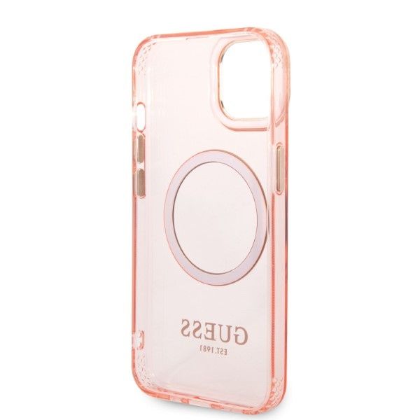 Etui Guess do iPhone 15, iPhone 14, iPhone 13, Różowy, MagSafe zdjęcie 7