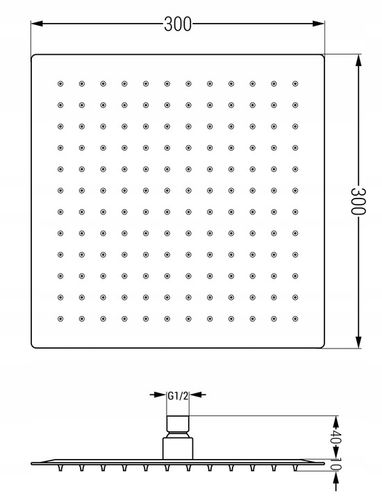 MEXEN DESZCZOWNICA SLIM KWADRAT 30 x 30 cm CHROM na Arena.pl