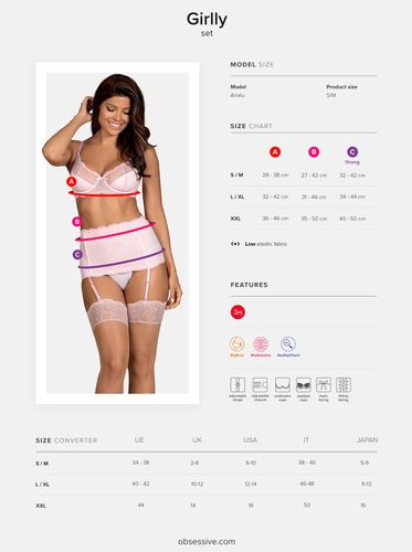 bielizna girlly komplet 3 częściowy l/xl na Arena.pl