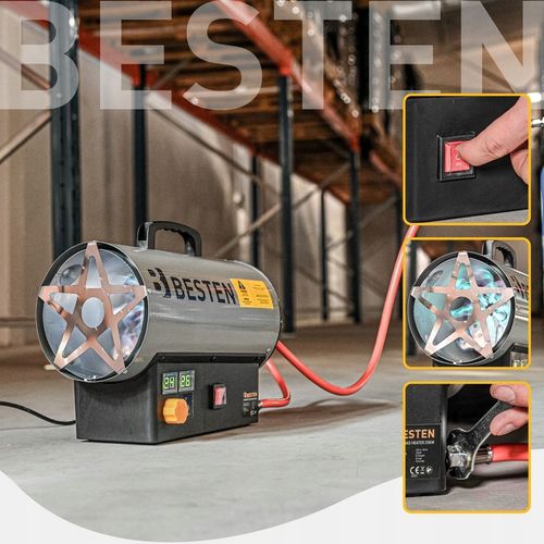 Nagrzewnica Gazowa Automatyczna Na Butlę Dmuchawa Termostat 25KW + Reduktor na Arena.pl