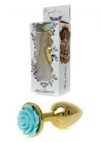 plug jewellery gold plug rose  light blue