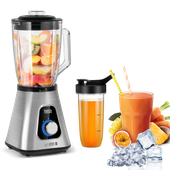 Blender kielichowy 1300W 1,5L szklany kielich + bidon KRUSZY LÓD Teesa