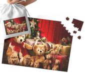 PUZZLE - BOŻE NARODZENIE MISIE ŚWIĘTA ŚWIĄTECZNE WZORY 110EL + WORECZEK