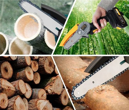 AKUMULATOROWA PILARKA PIŁA ŁAŃCUCHOWA 6 CALI 2x AKU 4 ŁAŃCUCHY 4 PROWADNICE na Arena.pl