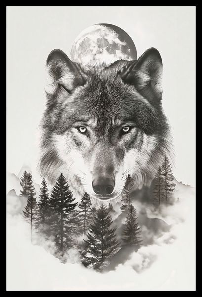 Plakat 30x45cm Wilczy Duch Lasu zdjęcie 2