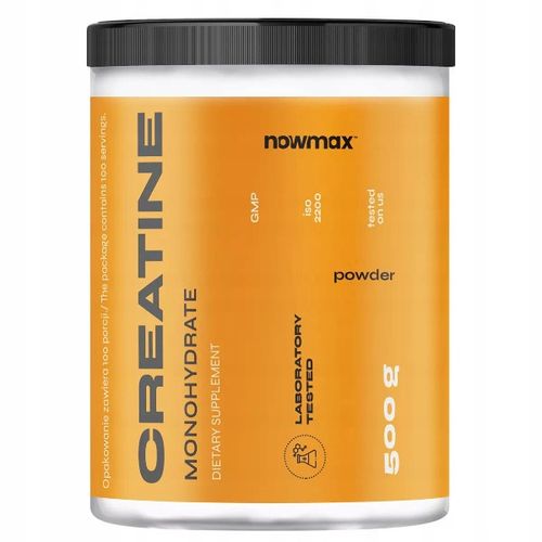 nowmax CREATINE MONOHYDRATE 500 g MONOHYDRAT KREATYNY WYTRZYMAŁOŚĆ + GRATIS na Arena.pl