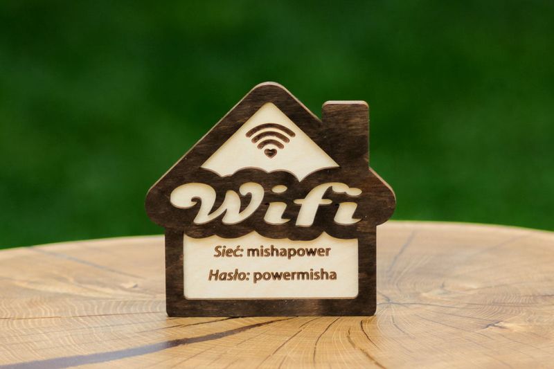 Tabliczka wisząca "domek" z hasłem wifi zdjęcie 7