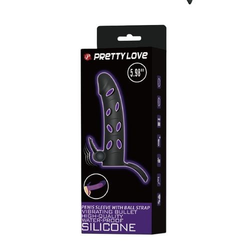 pretty love   vibrating penis sleeve with ball strap na Arena.pl