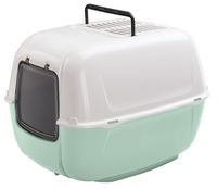 Biało-pistacjowa kuweta dla kota + filtry węglowe Ferplast Prima 39x52x38cm