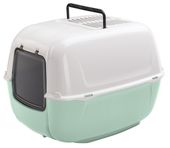 Biało-pistacjowa kuweta dla kota + filtry węglowe Ferplast Prima 39x52x38cm