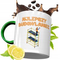 Kubek Zielony Dla Budowlańca Na Urodziny Prezent Z Nadrukiem Ze Zdjęciem