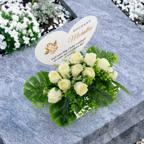 WIĄZANKA na GRÓB DZIECKA + PODSTAWKA z DEDYKACJĄ na Arena.pl