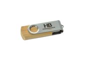 Pendrive 16GB z bambusową obudową grawer jednostronny - 100szt.