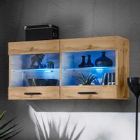 Pan Igiełka Witryna Wisząca LED Czarny Biały Dąb Wotan Loft Kompaktowa