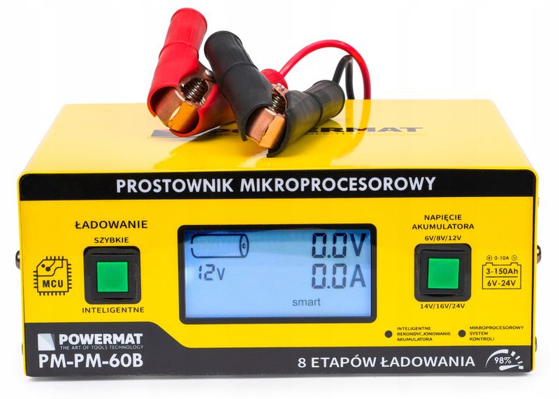 PROSTOWNIK MIKROPROCESOROWY AKUMULATOROWY 6V - 24V PM-PM-60B zdjęcie 1