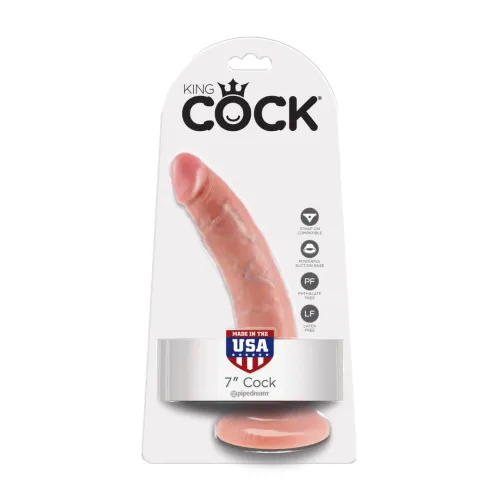 pipedream king cock 7 inch flesh - model z przyssawką, długość 17,8 cm na Arena.pl