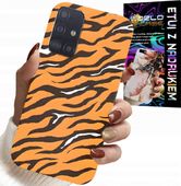 ETUI DO SAMSUNG GALAXY A51 - PLECKI W TYGRYSIE PASKI POKROWIEC +SZKŁO