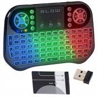 KLAWIATURA MINI BLOW BEZPRZEWODOWA SMART TV LED PODŚWIETLENIE TOUCHPAD