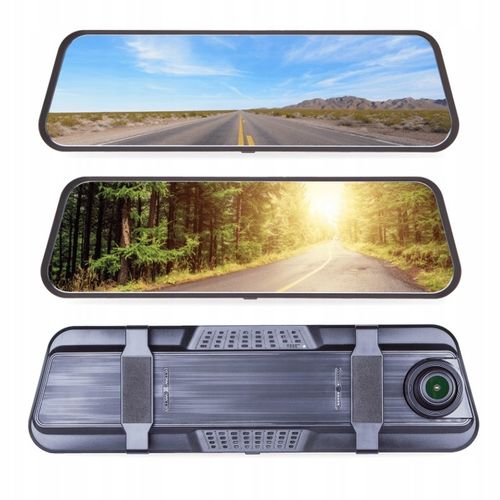 KAMERA SAMOCHODOWA WIDEOREJESTRATOR W LUSTERKU REJESTRATOR JAZDY PRZÓD TYŁ na Arena.pl