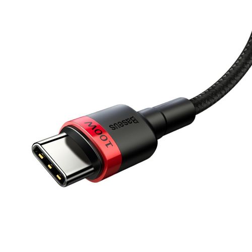 kabel usb-c do usb-c baseus cafule, qc 3.0, pd 2.0, 100w, 5a, 2m (czerwono na Arena.pl