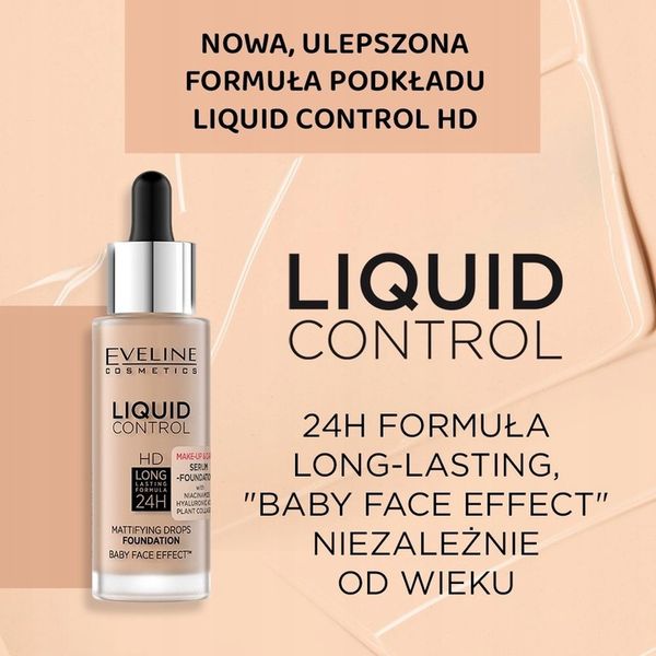 Eveline Cosmetics Liquid Control HD Podkład do twarzy nr 010 Light zdjęcie 2