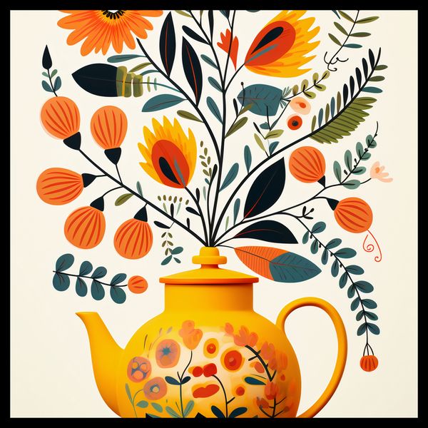 Plakat 40x40cm Bujna Herbata zdjęcie 2