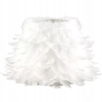 KLOSZ ABAŻUR DO LAMPY BIAŁY NATURALNE PIÓRA stojącej E14 E27 starych lamp