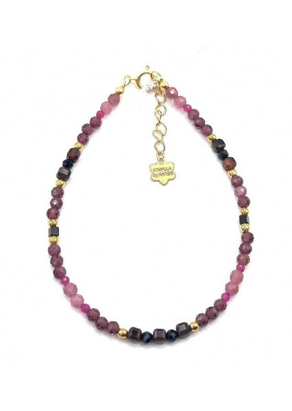 Bransoletka TURMALIN GRANAT 925 zdjęcie 1