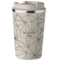 Kubek Termiczny Premium z Nadrukiem NAJLEPSZY MĄŻ prezent kawa 350ml KT_088