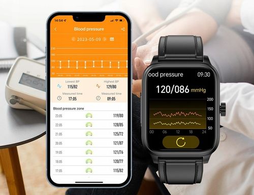 SMARTWATCH ZEGAREK TEMPERATURA CIAŁA POMIARU CUKRU GLUKOZA 3 PASKI HRV NFC na Arena.pl