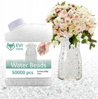 Kulki żelowe do kwiatów HYDROŻELOWE ziema hydrożel - bezbarwne 50000 sztuk