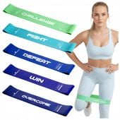 GUMY DO ĆWICZEŃ OPOROWE FITNESS TAŚMY TRENINGOWE ZESTAW 5 SZTUK MINI