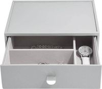 Szkatułka na biżuterię Stackers classic kamienna szarość z szufladą