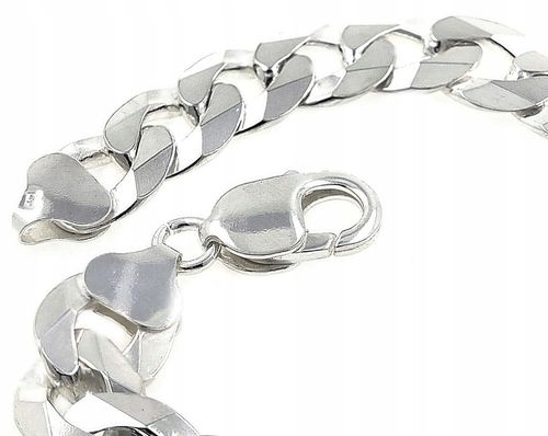 BRANSOLETKA MĘSKA SREBRNA 925 PANCERKA PEŁNA 7 MM+ GRAWER GRATIS SREBRO 925 na Arena.pl