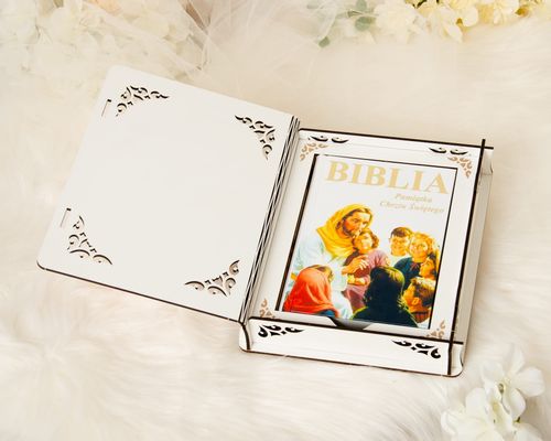 Biblia w pudełku z grawerem Pamiątka Chrztu Świętego OBC-6 na Arena.pl