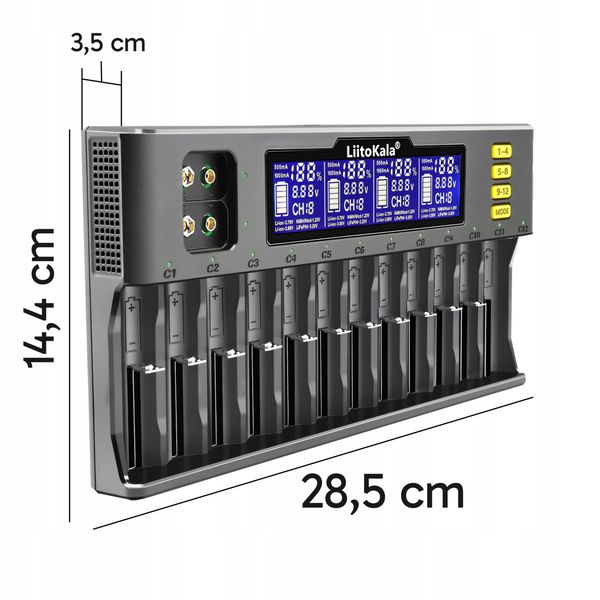 Ładowarka RETOO ER1156 12 AA, AAA zdjęcie 2
