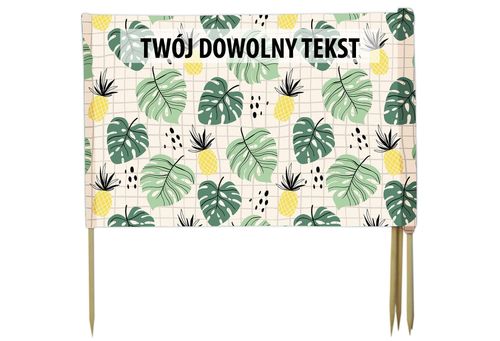PARAWAN PLAŻOWY Ananasy i monstery z indywidualnym  napisem 3 PANELE 6.3 na Arena.pl