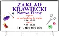 BANER REKLAMOWY 200x100 cm plandeka duży wybór ZAKŁAD KRAWIECKI