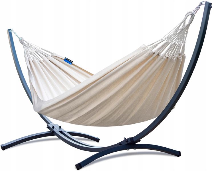 POTENZA Stelaż GRANDE ocynk 220kg + Hamak Medellin Creme zdjęcie 1