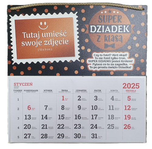 kalendarz 2025 Super Dziadek z klasą | 3338-D2 na Arena.pl