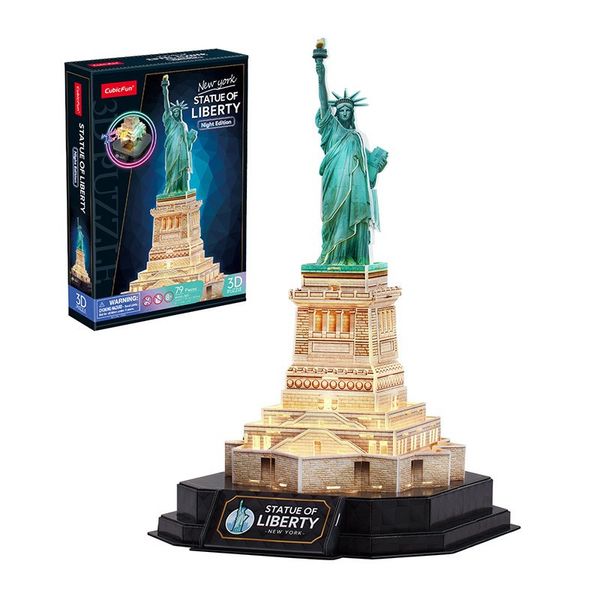 Puzzle 3D LED Statua Wolności (wersja nocna) zdjęcie 2