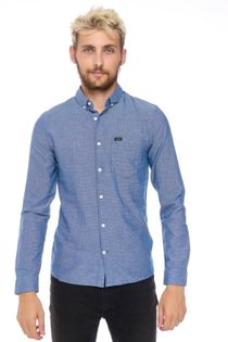 LEE SLIM BUTTON DOWN WASHED BLUE L66XDDLR S