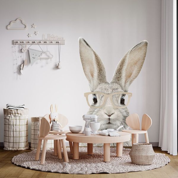 Naklejka Królik Stefan DK224 Okulary Czarne L zdjęcie 2